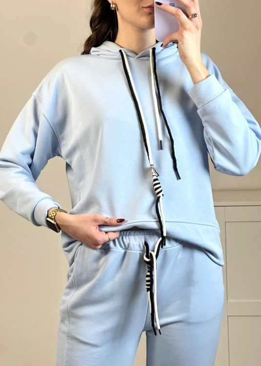 dres damski styl miejski wygodna stylizacja komplet 2 częściowy damski bluza i spodnie