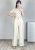 spodnie damskie szerokie wiskozowe wide leg z paskiem eleganckie spodnie letnie wysoki stan stylizacja damska modny outfit