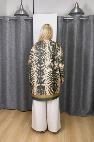 płaszcz damski casual elegancki modny wzór płaszcz damski oversize styl streetwear elegancki płaszcz damski lekki przejściowy outfit codzienny