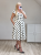 sukienka wizytowa dla puszystych midi sukienka elegancka plus size w groszki