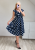 sukienka wizytowa wygodna plus size sukienka midi na uroczystości groszki sukienka elegancka plus size na wyjście