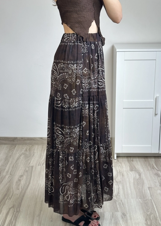 spódnica maxi styl boho codzienna spódnica bawełniana maxi na lato spódnica maxi lekka i przewiewna