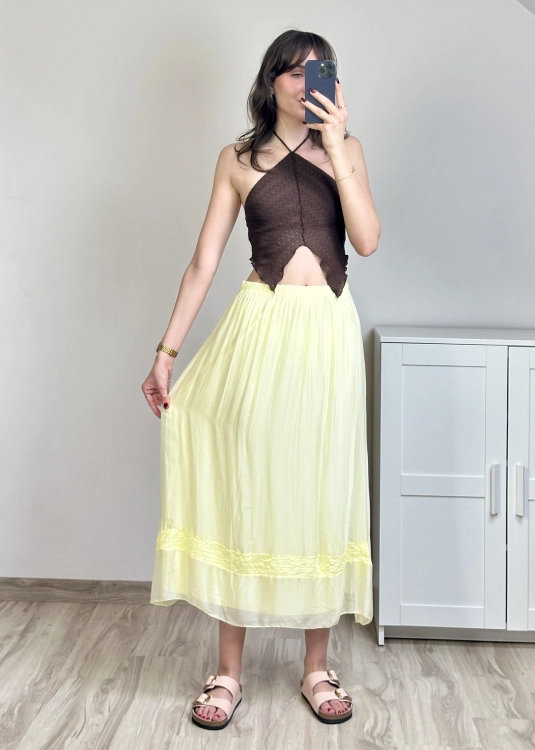 spódnica maxi elegancka z detalem spódnica maxi z podszewką i cekinami spódnica maxi na lato lekka elegancka