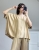 satynowa bluzka damska luźny fason premium stylizacja bluzka damska oversize elegancka do spodni i spódnicy stylizacja