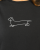 t-shirt basic z nadrukiem psa wygodny fason bawełniana koszulka z minimalistycznym nadrukiem jamnika