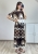 lekki komplet na lato wiskoza komplet w print styl casual