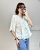 Bluzka bawełniana z haftem oversize maskująca brzuch styl casual