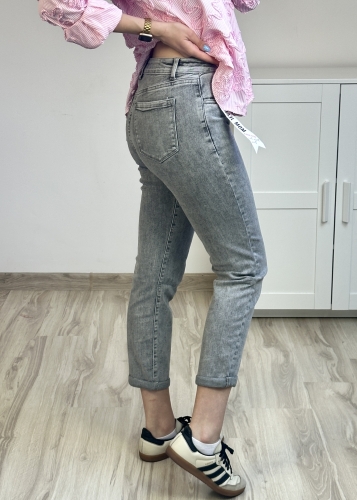 Elastyczne jeansy damskie mom fit Jeansy mom fit damskie wysoki stan