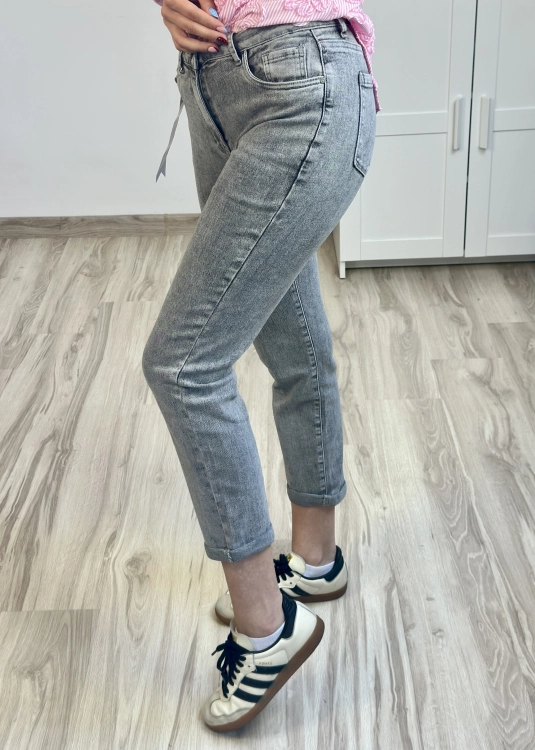 Wygodne jeansy damskie na co dzień Jeansy damskie o kroju mom fit Elastyczne spodnie jeansowe damskie