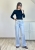 jeansy damskie z paskiem jeansy damskie z szeroką nogawką wygodne jeansy damskie