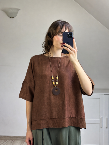 Elegancka bluzka damska oversize wykonana z wiskozy