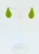 Kolczyki damskie limonkowe krople Minimalistyczne zielone kolczyki