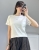 bawełniana biała koszulka tshirt z małym serduszkiem