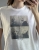 Casualowy biały T-shirt damski z motywem psów Modny T-shirt z bawełny z subtelnym printem psów