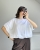 Komfortowa bluzka z gumką na dole Elegancka bluzka bawełniana oversize