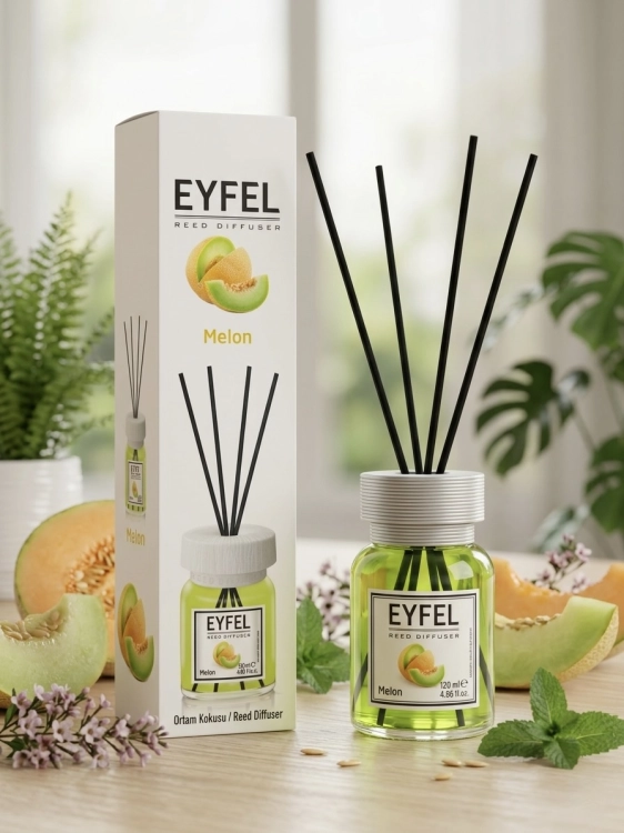 Odświeżacz powietrza Eyfel Melon 120 ml z patyczkami zapachowymi