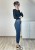 Niebieskie jeansy mom fit damskie