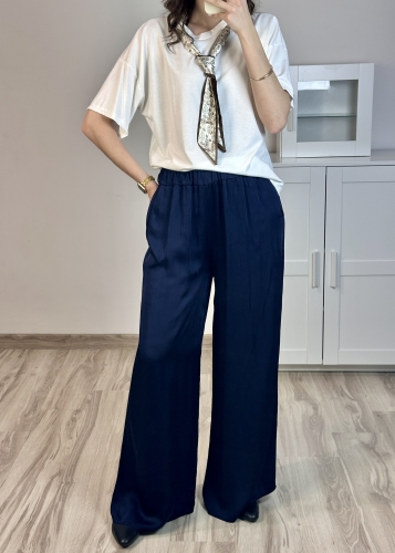 spodnie damskie eleganckie satynowe szerokie modne spodnie damskie outfit styl