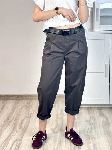 spodnie damskie casual chic brąz gorzka czekolada wygodne eleganckie spodnie do pracy i na co dzień