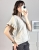 bluzka damska beżowa luźna elegancka casual styl minimalistyczny