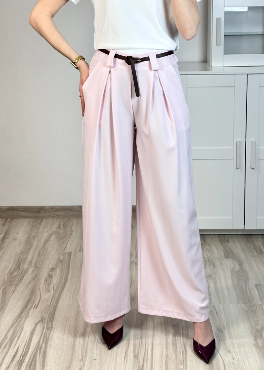 spodnie damskie wysoki stan szeroka nogawka kant elegancki look codzienny