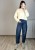 Jeansy banana fit niebieskie