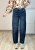 Granatowe jeansy balloon fit damskie z wysokim stanem