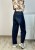 Wygodne granatowe jeansy balloon fit z elastycznego denimu