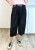 Spodnie culotte czarne z paskiem