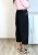 Eleganckie spodnie culotte czarne z paskiem