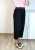 Damskie spodnie culotte czarne z paskiem