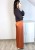 Eleganckie spodnie wide leg z satynowej wiskozy