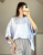 tunika wiskozowa satynowa błękitna elegancka oversize