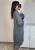 Kardigan z kid moheru o oversize kroju – szary