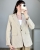 marynarka damska w kratę elegancka oversize beżowa marynarka damska klasyczna stylowa