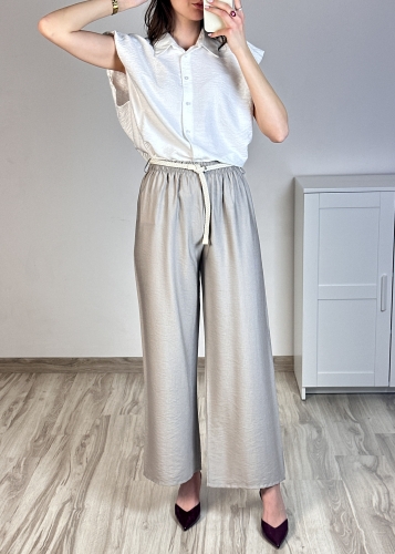 spodnie damskie szerokie nogawki wygodne lekkie eleganckie spodnie damskie na lato przewiewne