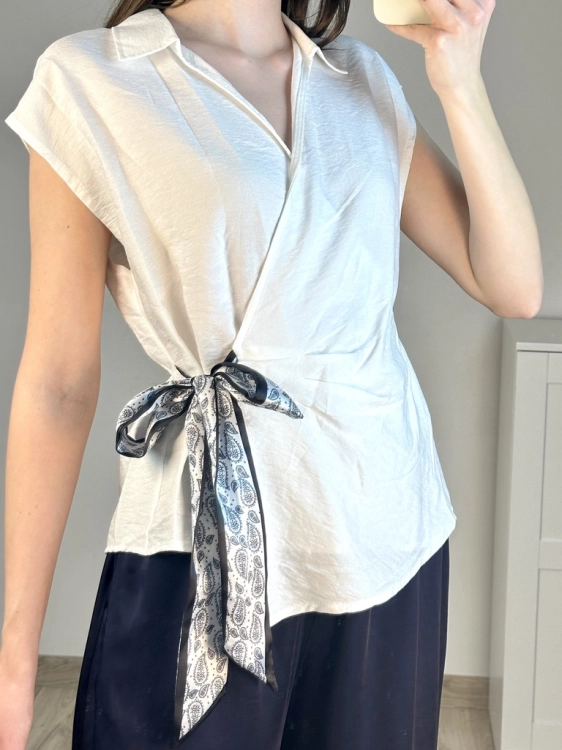 bluzka damska z gumką w talii dopasowująca się do sylwetki kobieca bluzka elegancka codzienna wiskozowa bluzka damska lekka kopertowa do stylizacji casual i eleganckich
