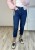 Niebieskie spodnie jeansowe Mom Fit Plus Size damskie