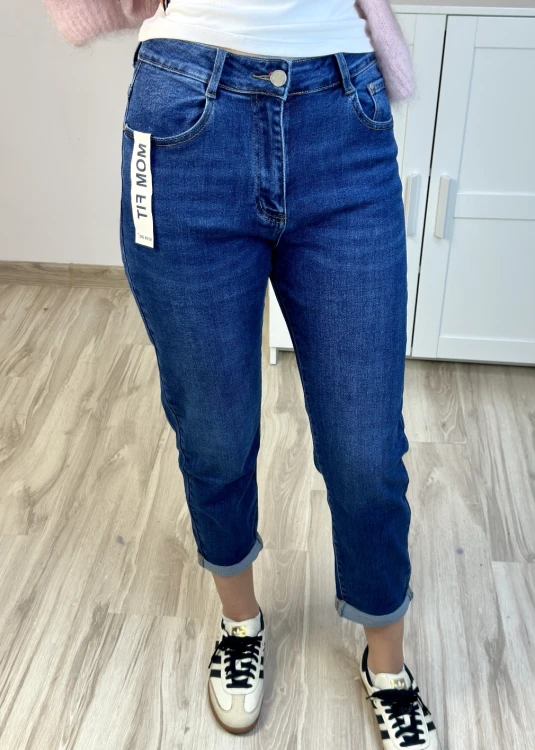 Niebieskie jeansy Mom Fit Plus Size do codziennych stylizacji