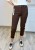 Brązowe jeansy Mom Fit z elastycznego materiału