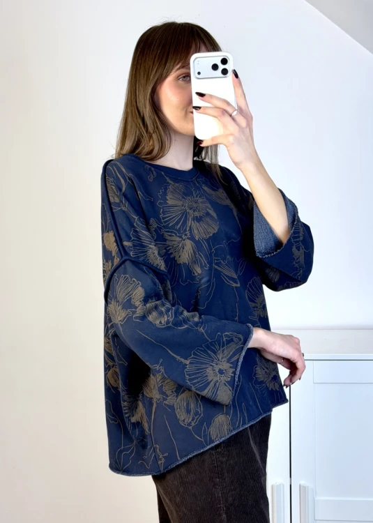 Bluza z pętelkowej dzianiny bawełnianej