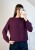 Sweter z alpaką Suri i wełną – śliwkowy