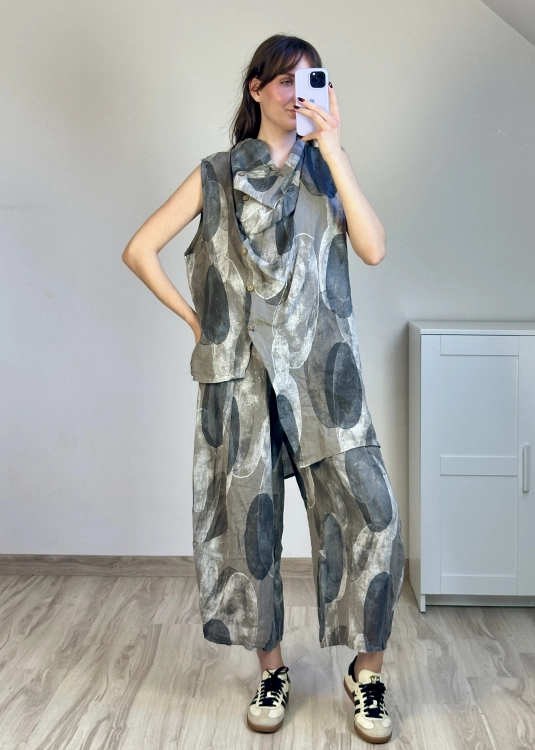Koszula asymetryczna lekki materiał styl casual