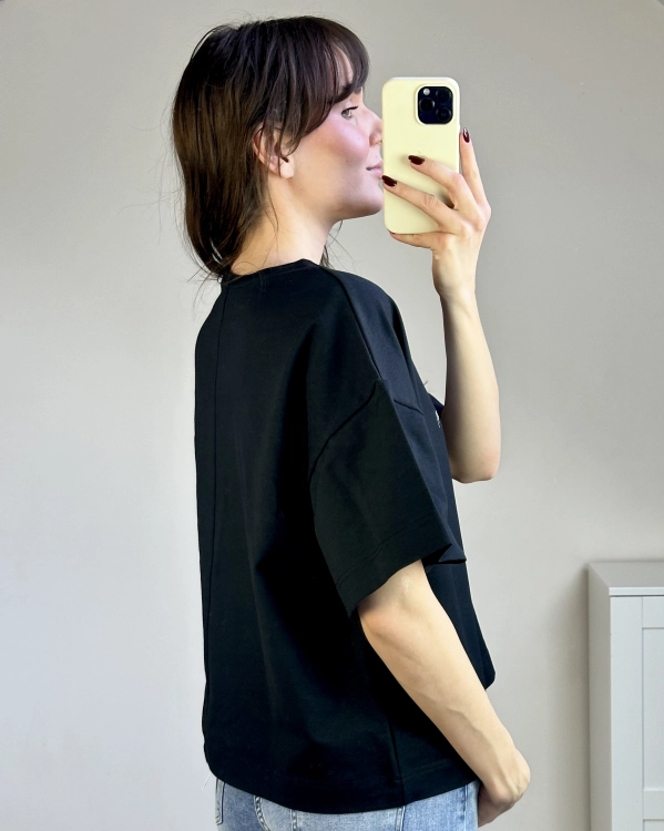 Bawełniany t-shirt prosty krój oversize T-shirt polska produkcja wysoka jakość wykonania